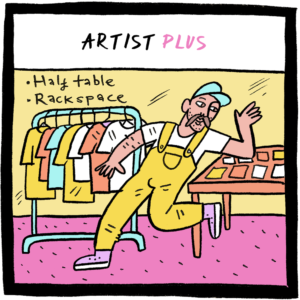 Artist PLUS (Half Table + Rack Space) Naughty XMAS 25