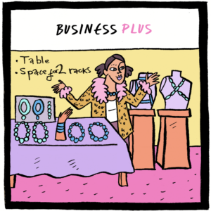 Business PLUS (TABLE + 1 rack spaces) Naughty XMAS 25